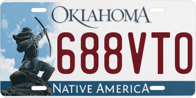 OK license plate 688VTO