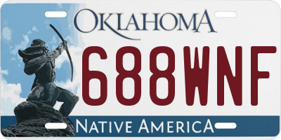 OK license plate 688WNF