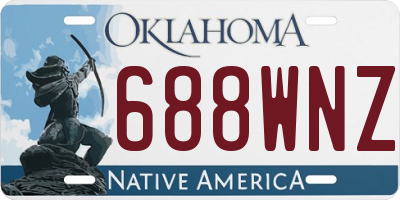 OK license plate 688WNZ