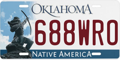 OK license plate 688WRO