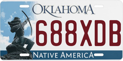 OK license plate 688XDB