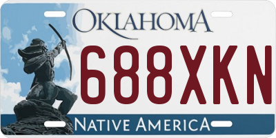 OK license plate 688XKN
