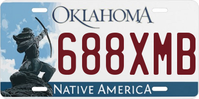 OK license plate 688XMB