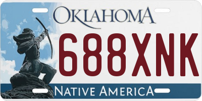OK license plate 688XNK