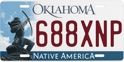 OK license plate 688XNP