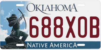 OK license plate 688XOB