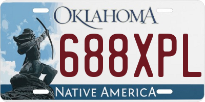OK license plate 688XPL