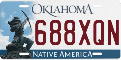 OK license plate 688XQN