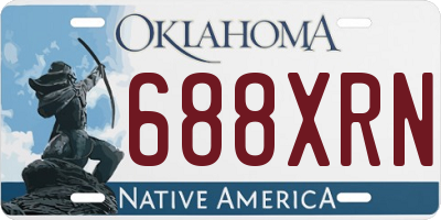 OK license plate 688XRN
