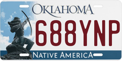OK license plate 688YNP