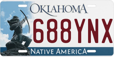 OK license plate 688YNX