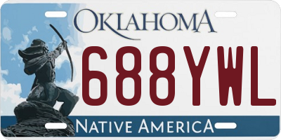 OK license plate 688YWL