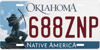 OK license plate 688ZNP