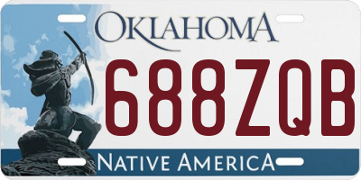 OK license plate 688ZQB