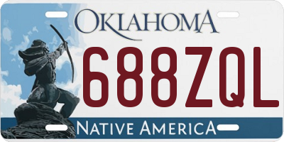 OK license plate 688ZQL