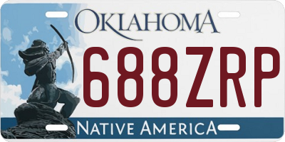 OK license plate 688ZRP