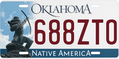 OK license plate 688ZTO