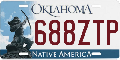 OK license plate 688ZTP