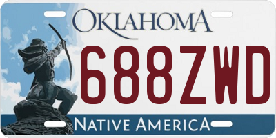 OK license plate 688ZWD