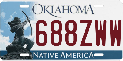 OK license plate 688ZWW