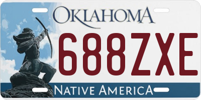 OK license plate 688ZXE