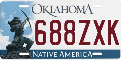 OK license plate 688ZXK