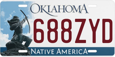 OK license plate 688ZYD