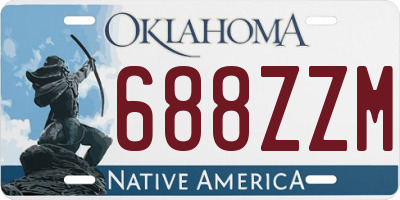 OK license plate 688ZZM