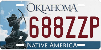 OK license plate 688ZZP