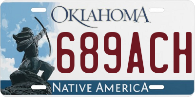 OK license plate 689ACH