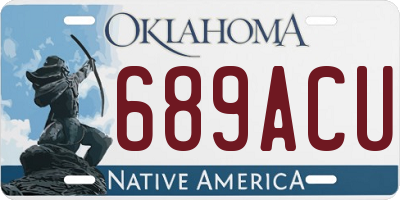 OK license plate 689ACU