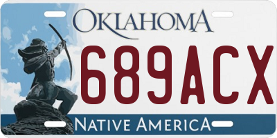 OK license plate 689ACX