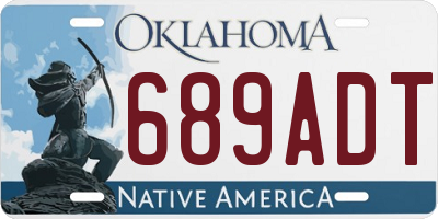 OK license plate 689ADT