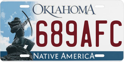 OK license plate 689AFC