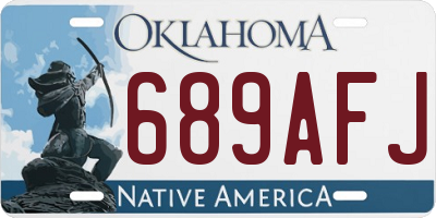 OK license plate 689AFJ