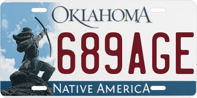 OK license plate 689AGE