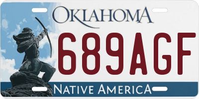 OK license plate 689AGF