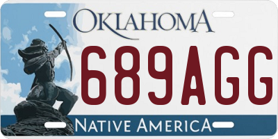 OK license plate 689AGG