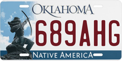 OK license plate 689AHG