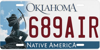 OK license plate 689AIR