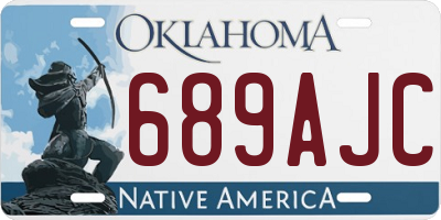 OK license plate 689AJC
