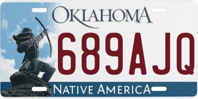 OK license plate 689AJQ