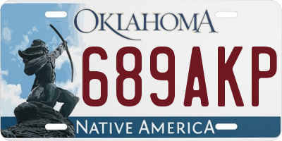 OK license plate 689AKP