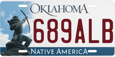 OK license plate 689ALB