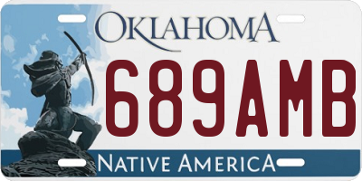 OK license plate 689AMB