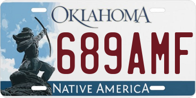 OK license plate 689AMF