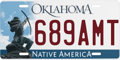 OK license plate 689AMT