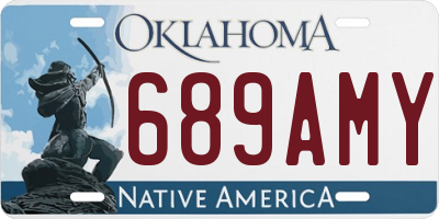 OK license plate 689AMY