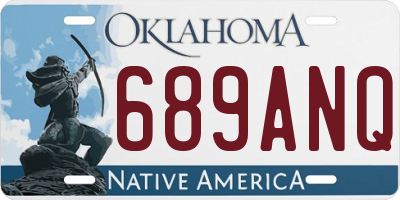 OK license plate 689ANQ