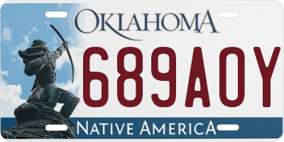 OK license plate 689AOY